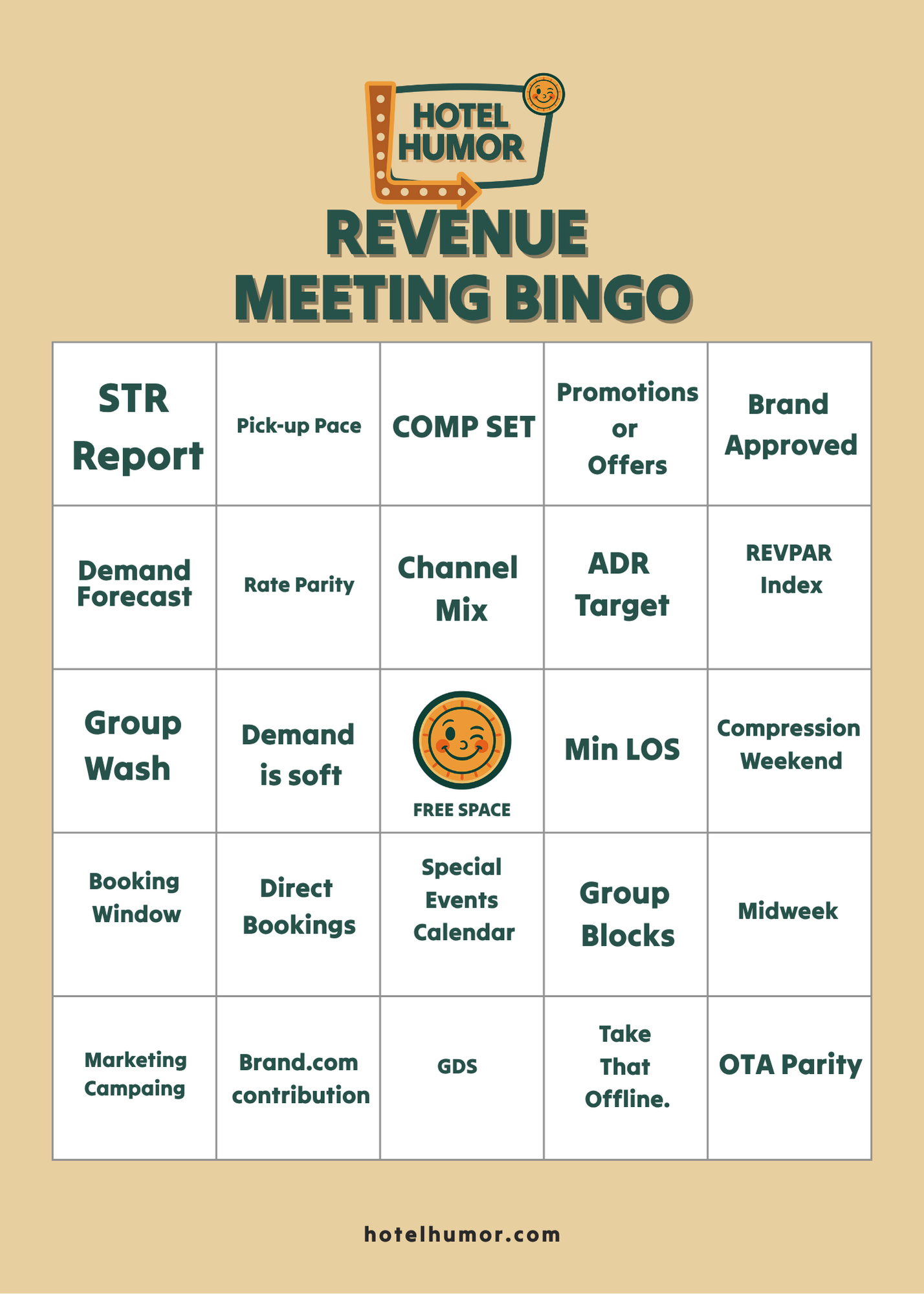 Revenue Meeting Bingo (Printable PDF) Free with Email